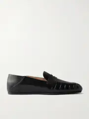 [Stuart Weitzman] Stuart Weitzman - Brooks Collapsible-heel Leather Loafers - Black - US9 US 9 Black