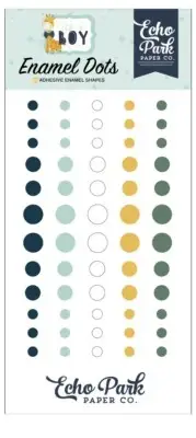 1 Pack Echo Park Paper IT'S A BOY Baby Shower Decorative Enamel Dots