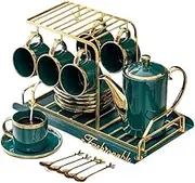 German Premium Tea Cup Set - Elegant Porcelain Cups and Saucers, Perfect for Tea Parties, Weddings, or Gift Giving