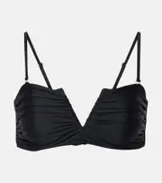 [Jade Swim] Jade Swim Calla ruched bikini top AU 8 black