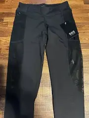 Bloch Dance Girls Bloch Logo Mesh Panelled Leggings Black Size Age 10 Years New