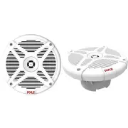 Pyle 6.5" Dual Marine Waterproof Bluetooth 2-Way Speakers (Pair, White)