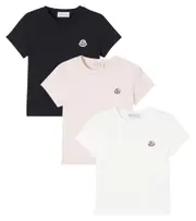 [Moncler Enfant] Moncler Enfant Set of 3 cotton jersey T-shirts Y 14 white
