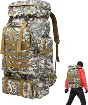 Assault Hiking Backpack – Waterproof Hunting Pack, Large Trekking Gear | Reinforced Fabric Handles Rough Terrain Conditions, Spacious Design Carries Outdoor Securely During Expedition