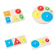 Colorful Multiple Shape Puzzles Learning Material Sensorial Toys