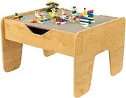 KidKraft 2-in-1 Activity Table with Board, Gray/Natural, 28.5"" x 23.5"" x 3.25"""