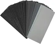 HOMSFOU Sandpaper Assortment 80-5000 Grit Wet Dry Sandpapers for Metal Craft Furniture
