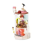 Robotime Rolife Secluded Neighbour DIY Glass Miniature Dollhouse 3D Mo