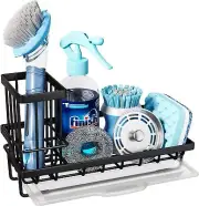 Consumest Sponge Holder for Kitchen - Sink Caddy Medium, Black