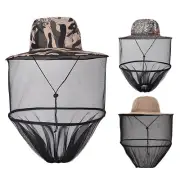 Outdoor Mosquito Head Face Net Hat Sun Bee Insect Bug Protection Hidden Mesh Cap