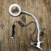 Magnifying LED Desk Clip Lamp With Clamp
