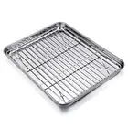 Baking Tray and Rack Set, Stainless Steel Baking Pan Cookie Sheet with Coolin...