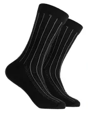 [Mitch Dowd] Plain Rib Bamboo Crew Socks in Black