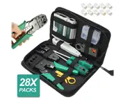 Analyzer Network Cable Tool Kit LAN Crimper Down Wire Stripper Cat5 6 RJ45 BAG