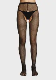 Night Take It Easy Fishnet Crotchless Tights