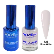 Wave WR129 Bone White - Royal Collection Gel Polish & Nail Lacquer Duo 15ml