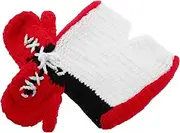 Yardenfun Photoshoot Outfit for Newborn Infant Girl Photo Shoot Costume Soft Knitted Sports Suit Adorable Boxing Clothes