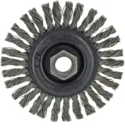 United Abrasives-Sait 03445 4 in. x 5/8-11 Stringer Bead Wire Wheel with Stainle