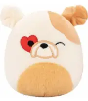 NEW Squishmallows Brock the Bulldog 12" Plush w/ Heart Eye NWT
