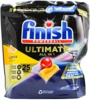 7 Packs of 25 (Count 175) Finish Powerball Ultimate All in 1 Dishwasher Tablets