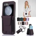 Crossbody Wallet Phone Case Flip Stand Cover For Samsung Galaxy Z Flip 6 5 4 3