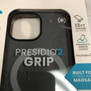 Speck Presidio2 Grip with MagSafe Case For iPhone 15 Pro Compatible Gray 14 13