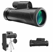 Monocular Telescope 4K 10-300X40Mm, Monoculars for Adults High Powered with Night Vision, Waterproof Binoculars with Phone Holder and Tripod, 23Cm Large Eyepiece Spotting Scopes Little Surprise