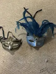 2 Mardi Gras Masquerade Mask Laguna L’Atelier della Maschera Handmade Venice