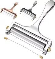 Zulay Cheese Slicer With Adjustable Thickness Wire For Silver Adjustable Thick