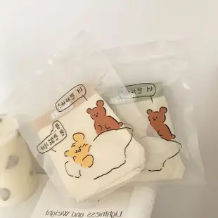 ins風可愛小熊密封袋-10入(餅乾 糖果 禮物 零食 防塵 包裝 飾品 小物收納袋 自封袋 夾鏈袋)