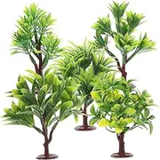 10Pcs Miniature Fake Tree for DIY Sand Table Decor Durable Artificial Model Trees with Base for Micro Landscape and Terrarium Creations