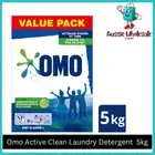 Omo Active Clean Laundry Detergent Washing Powder Front and Top Loader 5kg (Pack