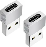 2Pack USB C Female to USB Male Adapter Type C Female to USB Male Converter 480mbps Data Transfer &Fast Charging