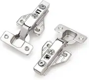 Full Overlay Soft Close Clip on Face Frame Mounting Cabinet Hinges, Nickel Plate