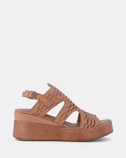 Miss Sofie Paris/Tan Womens Wedges 36
