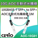 CERIO智鼎【AOC-10G01】1M 10GBASE-T SFP+ TO SFP+ 1米 AOC主動式光纖線纜