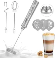 Electric Milk Frother, USB Rechargeable Handheld Mini Milk Foam Maker Blender M