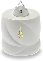 [AROBA] LED Grave Candle Mourning Light - Flickering Effect Like Real Candle - Long Burning Time up to 200 Days - Reusable Cemetery Candle Memorial Candle Permanent Candle - White Tear