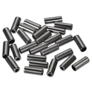 26pcs Metal Cord End Lock Drawstring Rope Stopper for Lanyard Bag Black
