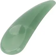 Curved Cosmetic Spatula Mini Jadestone Gua Sha Massager Eye Cream Cosmetic Scoop (Black)