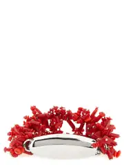 [Dries Van Noten] Dries Van Noten-Embroidered Gioielli Rosso-Donna OS