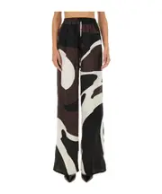 Kiton Printed Patterned Pants IT46 brown