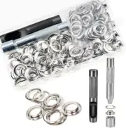 Grommet Kit,Grommets 1/2 Inch Heavy Duty Metal Eyelets Kit for Fabric Curtains