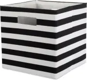 DII Polyester Cube Storage Collection Hard Sided Collapsible, Black
