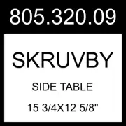 IKEA SKRUVBY Side Table White 15 3/4x12 5/8" 805.320.09