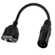 5 Pins XLR Male to RJ45 Female DMX Adapter Converter Cable 0.2 M Meter
