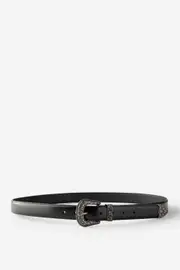 [Cotton On Men] Cotton On Men - Austin Belt - Black/burnished silver L/XL BLACK/BURNISHED SILVER