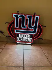 Bud Light Beer NFL New York Giants￼ LED Bar Sign Man Cave Bar Sign