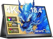 Newsoul 4K Portable Monitor, 18.4" 3840 * 2160 UHD Laptop Screen Extender 100% sRGB Display with VESA & Cover HDR FreeSync Eye Care External Second Screen for Phone PS4/5 Switch Xbox Game Console