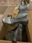 New Doc Dr. Martens 1460 Pascal Combat Boots Size 6 Blue Summer Tie-Dye (Tumbled